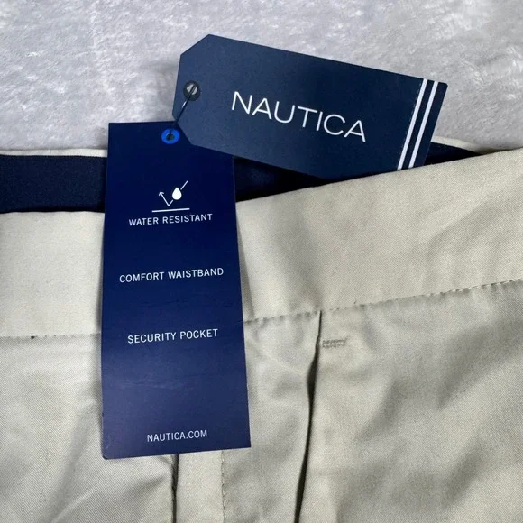 NWT Nautica Mens NAVTECH‎ Coastal Tan Water Resistant Comfort Waist Pants 38x30 - Picture 4 of 7